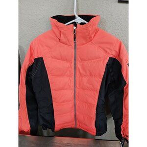 Obermeyer Ski Snowboard Jacket Coral Peach Orange Black Full Zip Women's 6